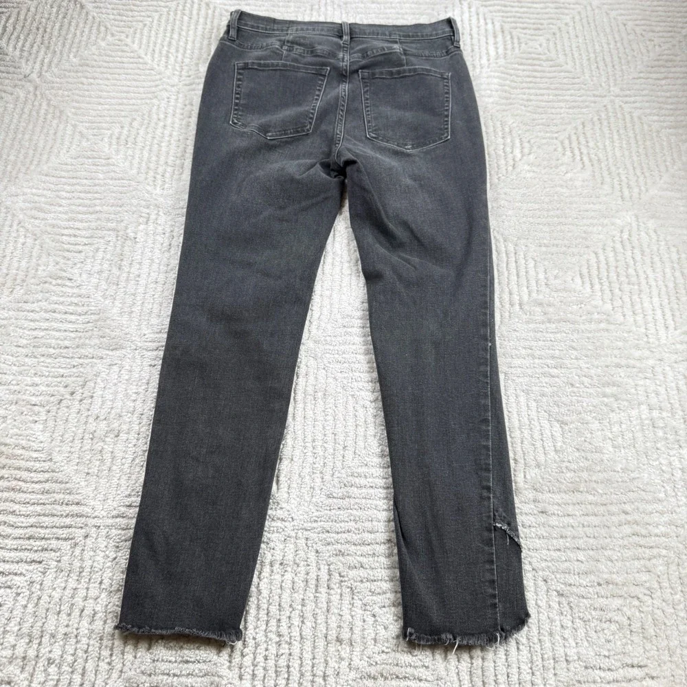 Free People Distressed Skinny Jeans Women 28 Faded Black High Rise Grunge Rocker